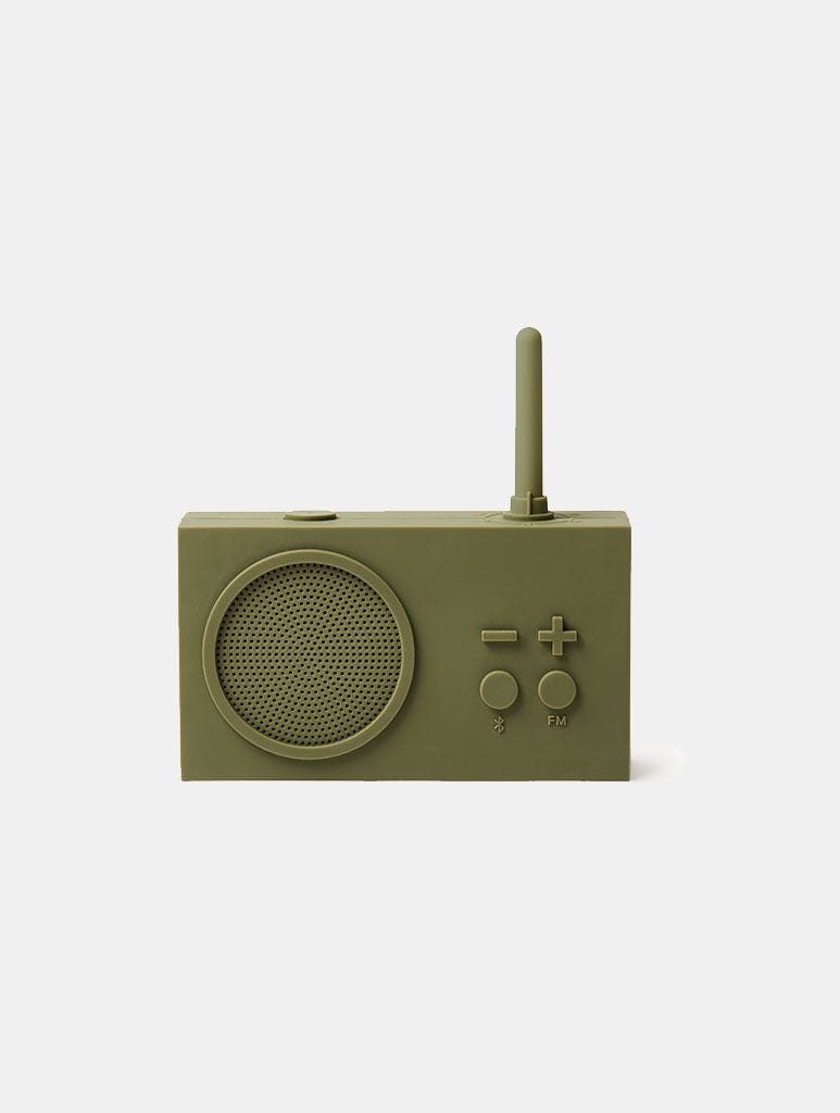 Lexon Tykho 3 Radio and Bluetooth Speaker - Khaki Speakers Lexon