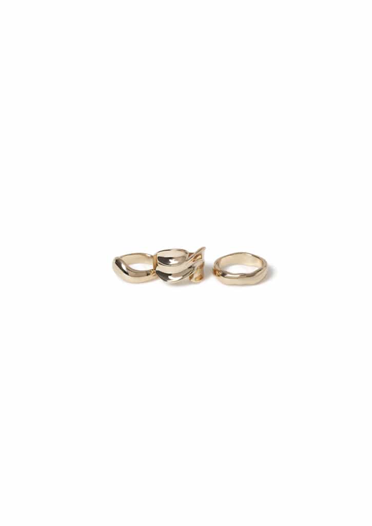 Liars & Lovers 3 Pack Molten Ring Jewellery Liars & Lovers