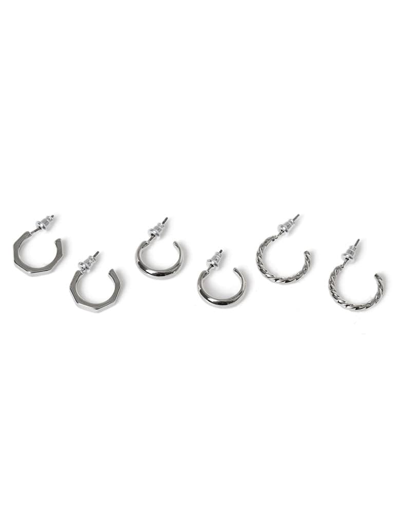 Liars & Lovers 3 Pack Silver Hoop Multipack Earrings Jewellery Liars & Lovers
