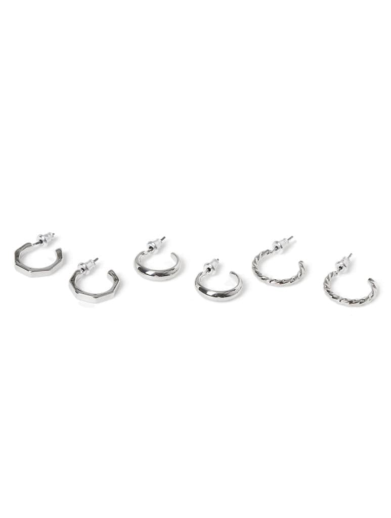 Liars & Lovers 3 Pack Silver Hoop Multipack Earrings Jewellery Liars & Lovers