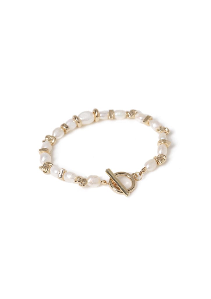 Liars & Lovers Gold Bead and Pearl Bracelet Jewellery Liars & Lovers