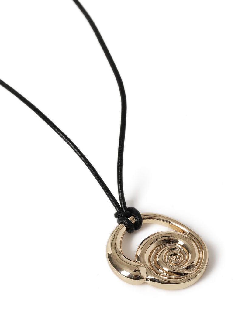 Liars & Lovers Gold Swirl Long Pendent Necklace Jewellery Liars & Lovers