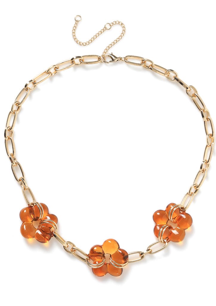 Liars & Lovers Orange Flower Necklace Jewellery Liars & Lovers