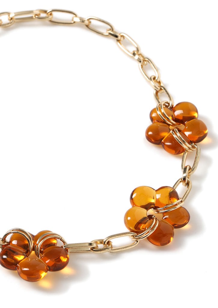 Liars & Lovers Orange Flower Necklace Jewellery Liars & Lovers