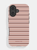 Life Of Mummies x Skinnydip Mellow Mocha Stripe Ultra Protective iPhone Case Phone Cases Skinnydip London