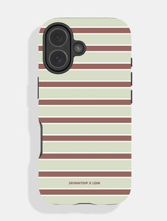 Life Of Mummies x Skinnydip Soft Sage Stripe Ultra Protective iPhone Case Phone Cases Skinnydip London