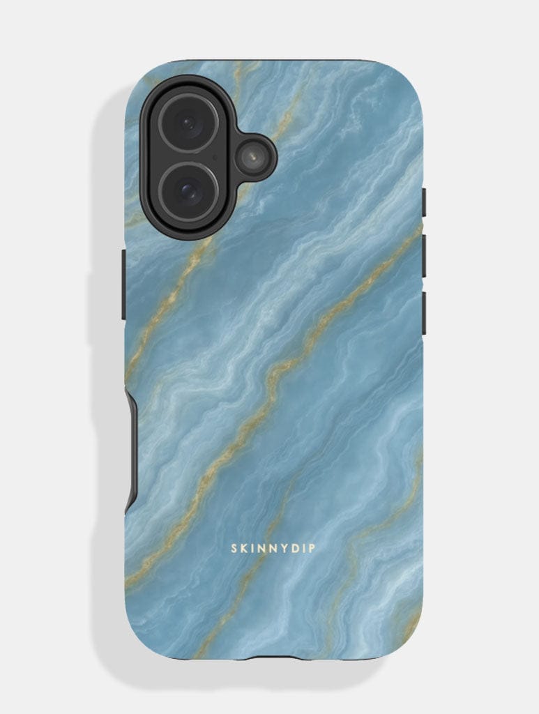 Light Blue Marble Ultra Protective iPhone Case Phone Cases Skinnydip London