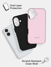 Light Pink with Red Solid Colour Ultra Protective iPhone Case Phone Cases Skinnydip London