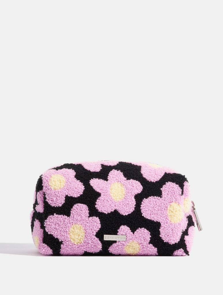 Lilac Flower Fuzzy Makeup Bag Makeup Bags & Washbags Skinnydip London