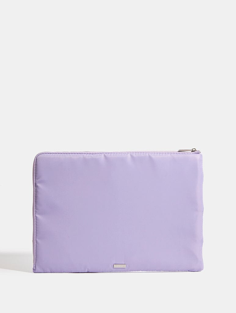 Lilac Happy Face Puffy Laptop Case Laptop Cases Skinnydip London