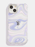 Lilac Retro Swirl Shock iPhone Case Phone Cases Skinnydip London