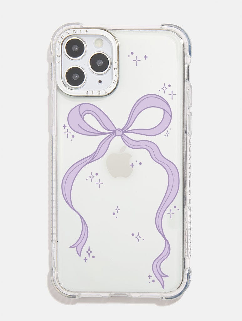 Lilac Single Bow Shock iPhone Case Phone Cases Skinnydip London