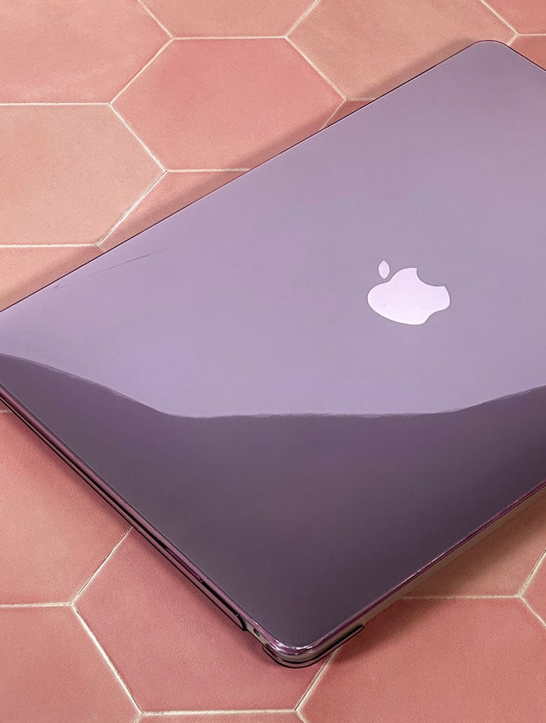 Lilac Transparent MacBook Case Laptop Cases Skinnydip London