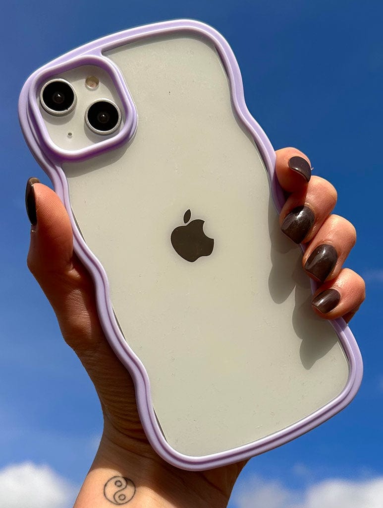 Lilac Wavy iPhone Case Phone Cases Skinnydip London