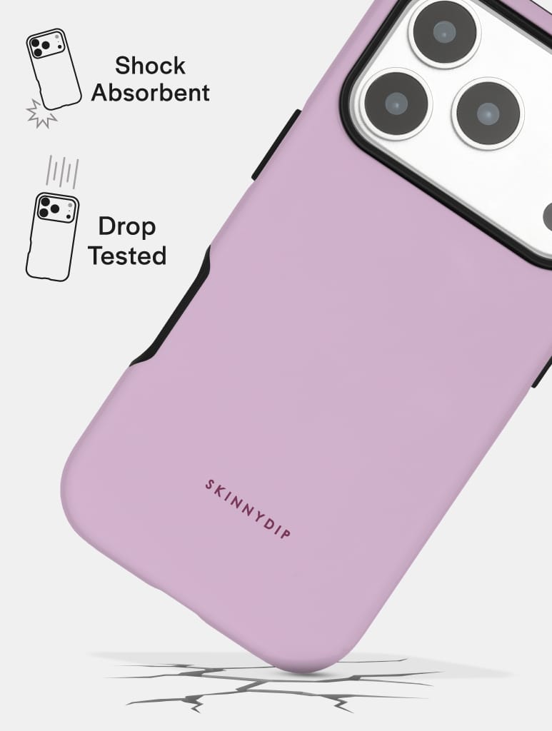 Lilac with Purple Solid Colour Ultra Protective iPhone Case Phone Cases Skinnydip London