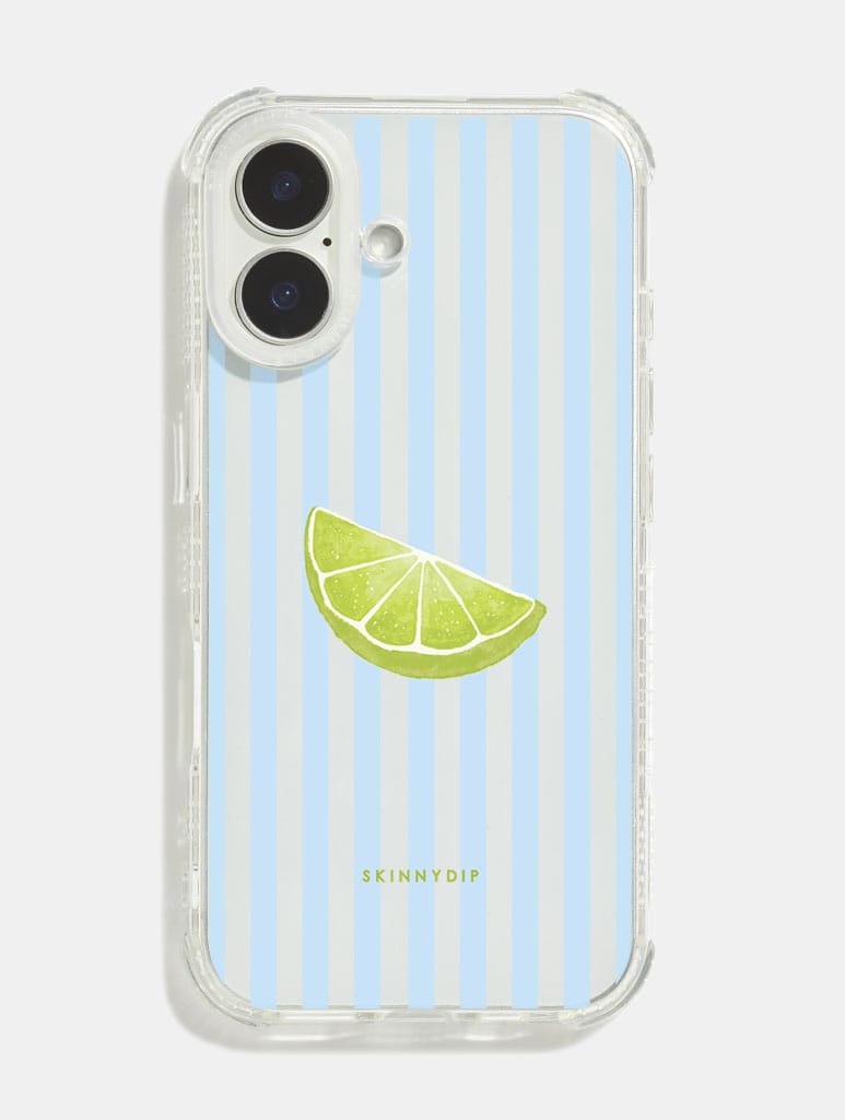 Lime Stripes Shock iPhone Case Phone Cases Skinnydip London