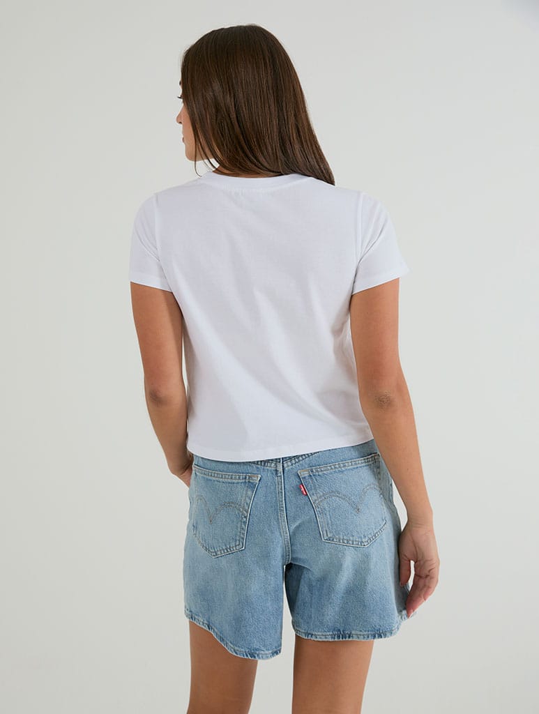 Limon Yellow Gingham Baby T-Shirt In White Tops & T-Shirts Skinnydip London