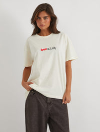 Love Actually x Skinnydip Movie T-Shirt In White Tops & T-Shirts Skinnydip London