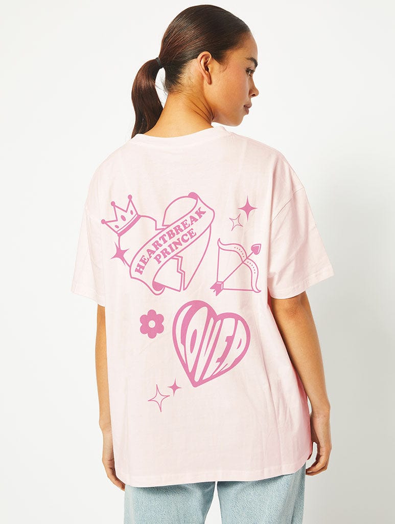 Lover T-Shirt in Pink Tops & T-Shirts Skinnydip London