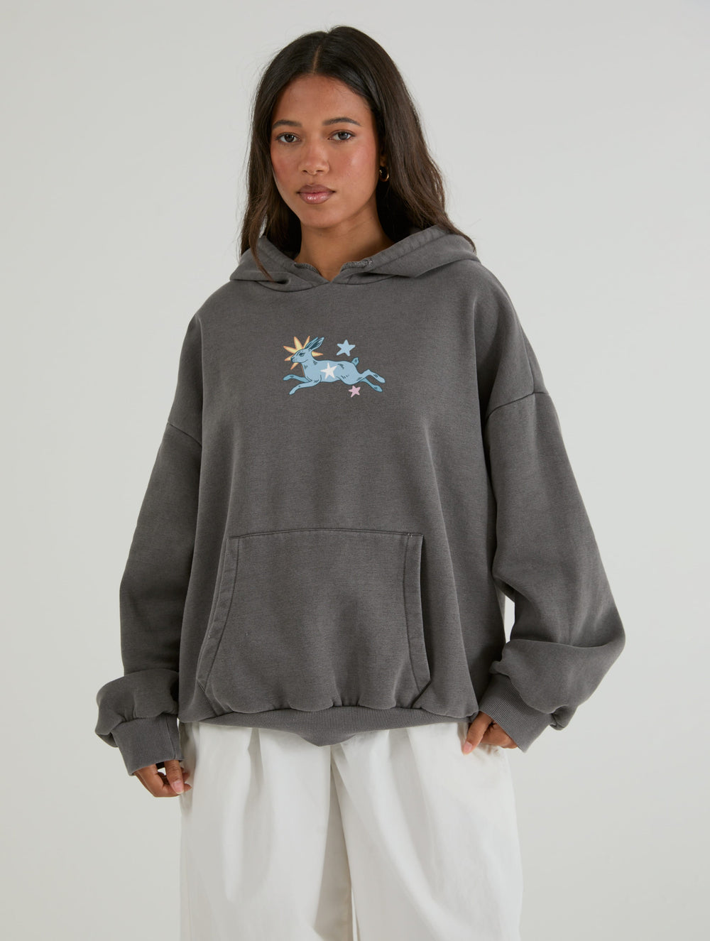 Lucky Me Hoodie In Acid Wash Hoodies & Sweatshirts Skinnydip London