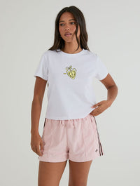 Lucky You Locket Baby T-Shirt In White Tops & T-Shirts Skinnydip London