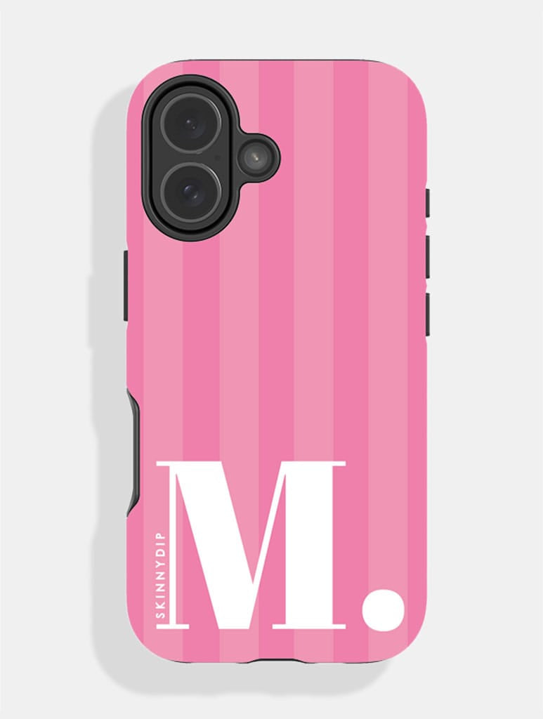 'M' Initial Patterned Pink Ultra Protective iPhone Case Phone Cases Skinnydip London