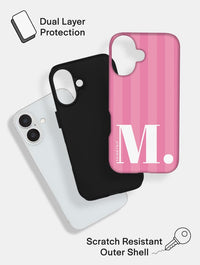 'M' Initial Patterned Pink Ultra Protective iPhone Case Phone Cases Skinnydip London