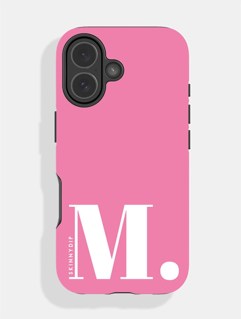 'M' Initial Pink Ultra Protective iPhone Case Phone Cases Skinnydip London
