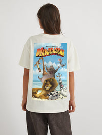 Madagascar x Skinnydip Poster T-Shirt In White Tops & T-Shirts Skinnydip London