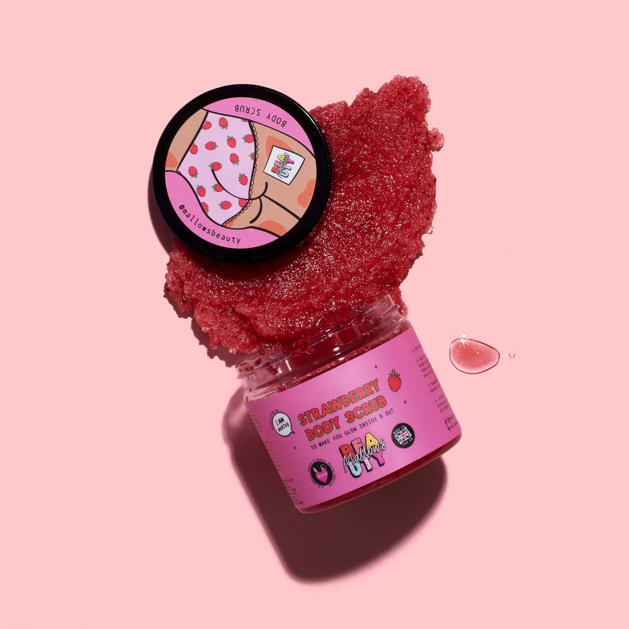 Mallows Strawberry Body Scrub Body Care Mallows Beauty