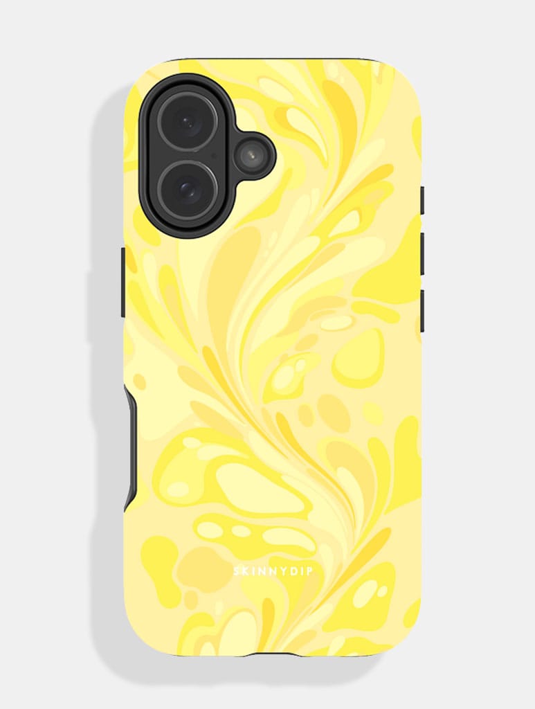 Marble Swirl Butter Yellow Ultra Protective iPhone Case Phone Cases Skinnydip London