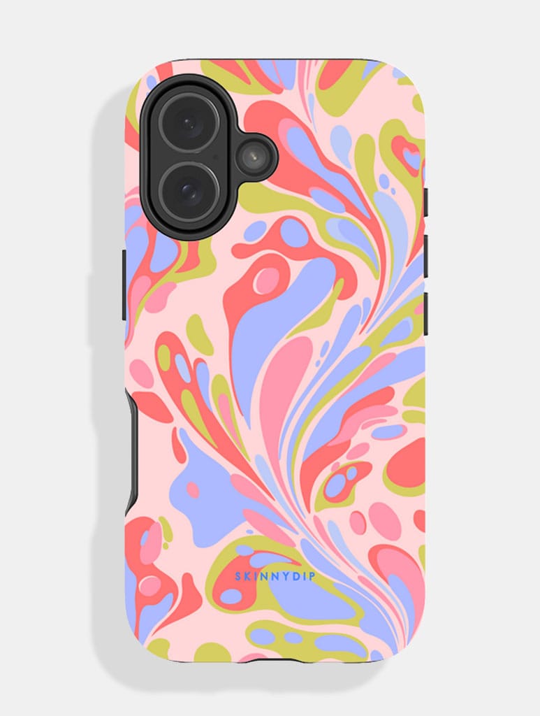 Marble Swirl Pink And Blue Ultra Protective iPhone Case Phone Cases Skinnydip London