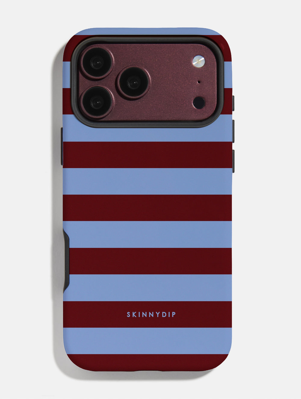 Maroon and Blue Stripes Ultra Protective iPhone Case Phone Cases Skinnydip London