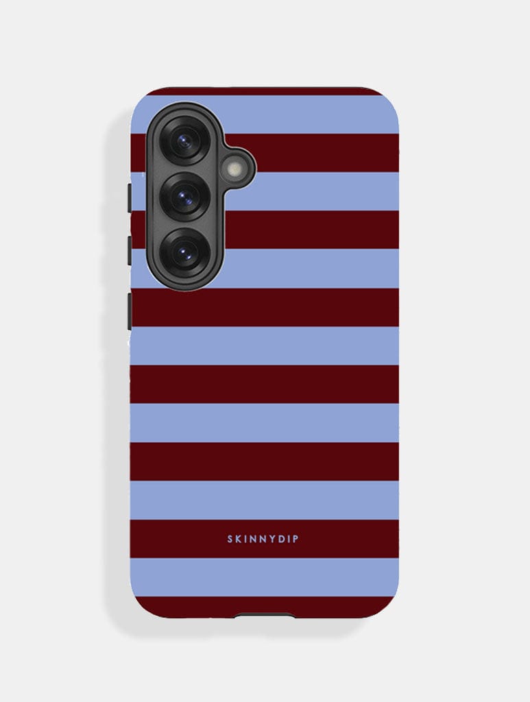 Maroon and Blue Stripes Ultra Protective Samsung Case Phone Cases Skinnydip London