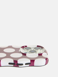 Maroon and Cream Polka Dots Wiggle Ultra Protective iPhone Case Phone Cases Skinnydip London