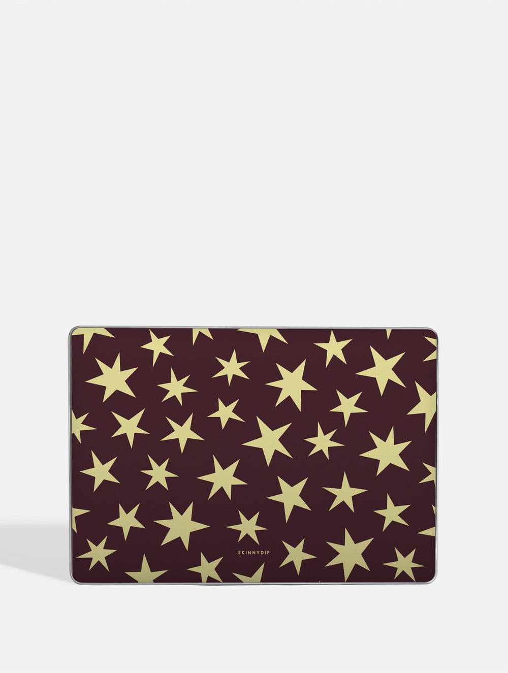 Maroon and Yellow Ditsy Star MacBook Case Laptop Cases Skinnydip London