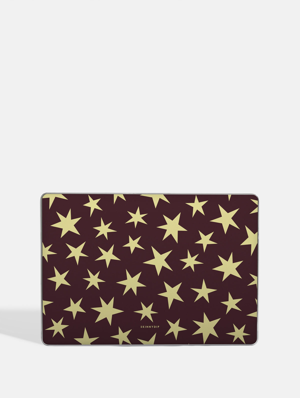Maroon and Yellow Ditsy Star MacBook Case Laptop Cases Skinnydip London
