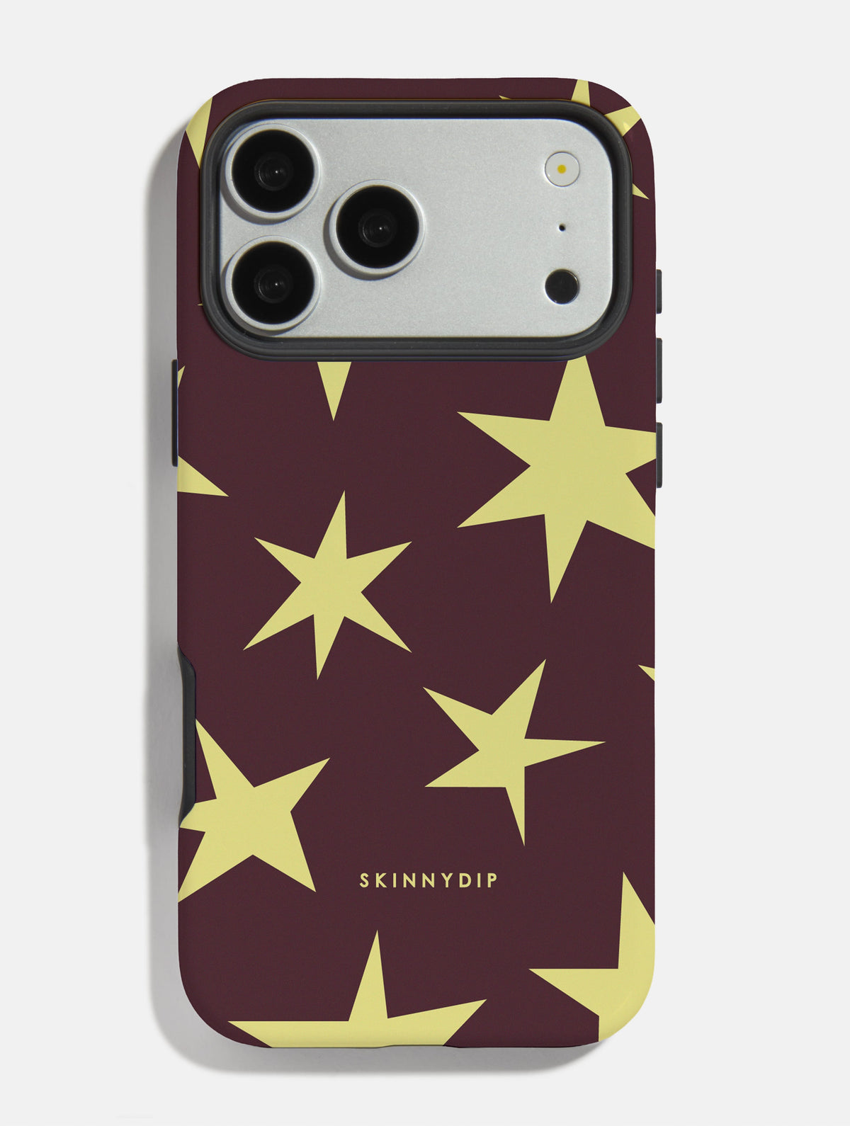 Maroon and Yellow Ditsy Star Ultra Protective iPhone Case Phone Cases Skinnydip London