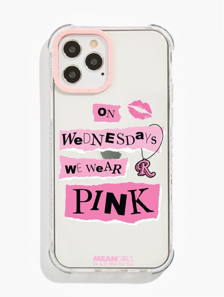 Mean Girls x Skinnydip On Wednesdays We Wear Pink Shock iPhone Case Phone Cases Skinnydip London