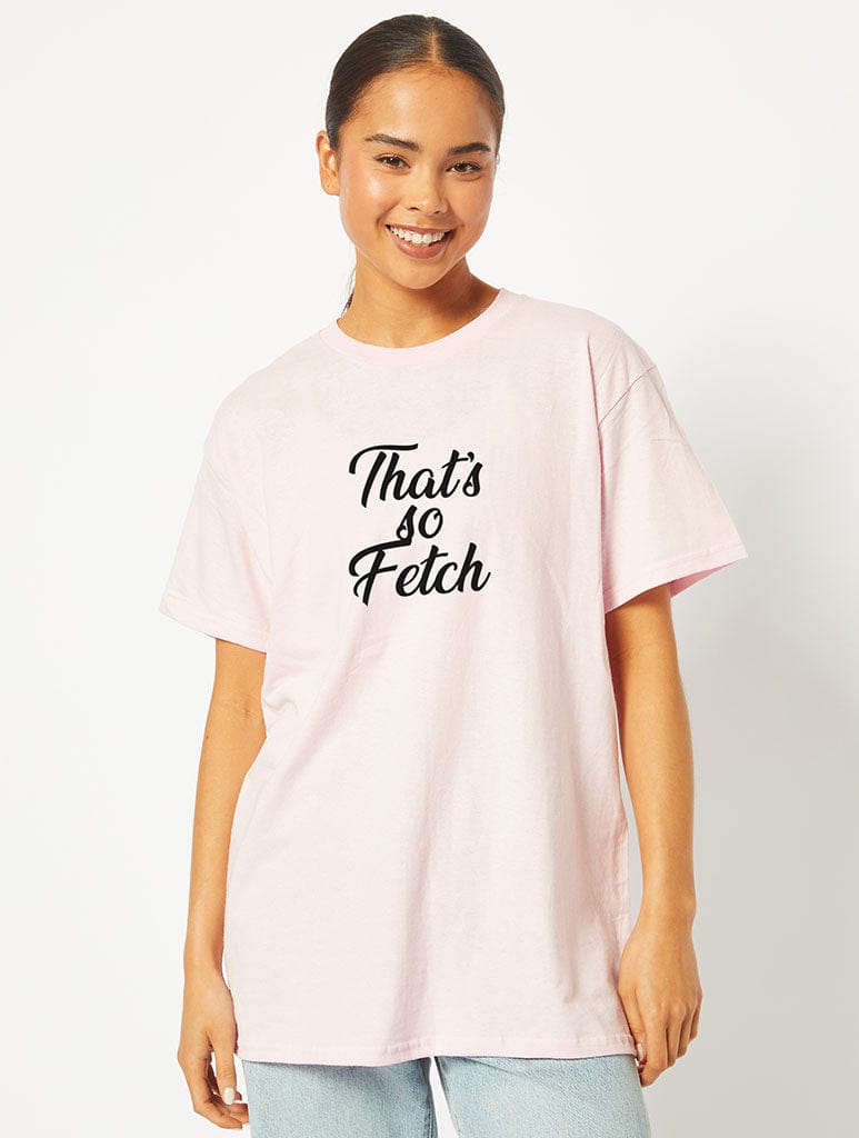 Mean Girls x Skinnydip That's so Fetch T-Shirt in Pink Tops & T-Shirts Skinnydip London