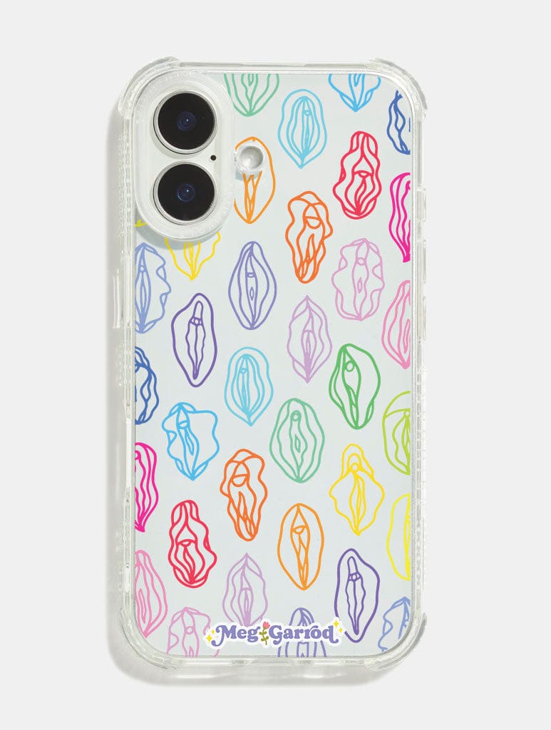 Meg Garrod x Skinnydip Rainbow Vulva Shock iPhone Case Phone Cases Skinnydip London