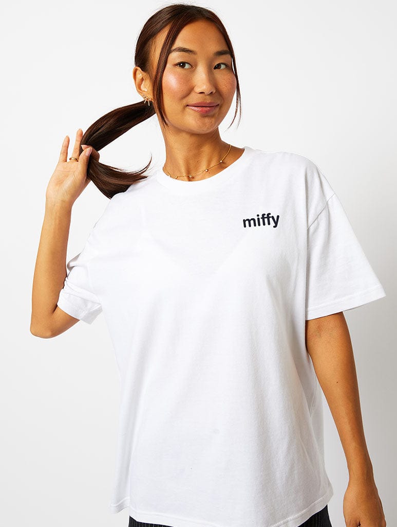 Miffy Broomstick T-Shirt in Ecru Tops & T-Shirts Skinnydip London