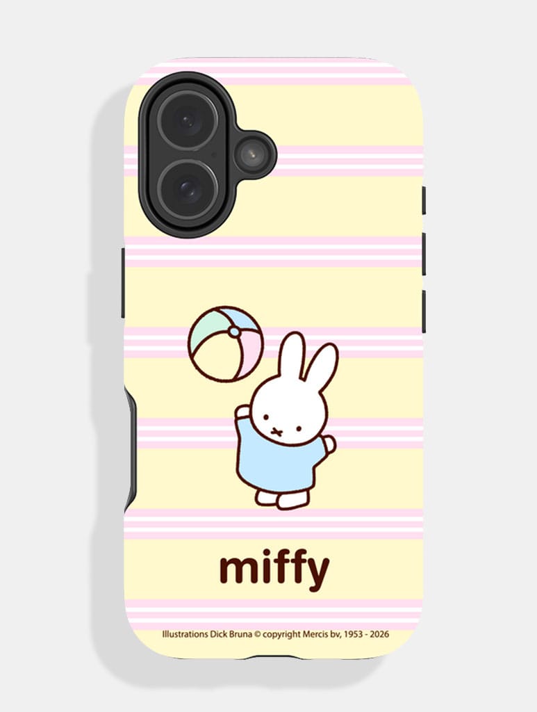 Miffy Catch Stripe Ultra Protective iPhone Case Phone Cases Skinnydip London