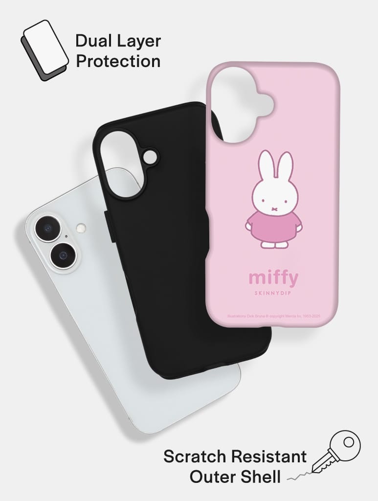 Miffy Pink Standing Ultra Protective iPhone Case Phone Cases Skinnydip London