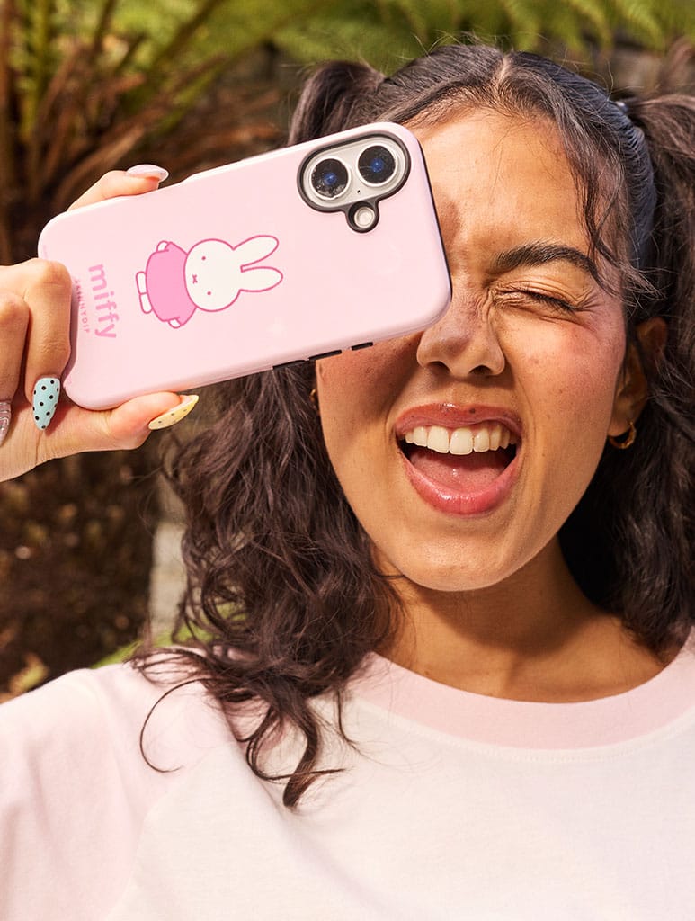 Miffy Pink Standing Ultra Protective iPhone Case Phone Cases Skinnydip London