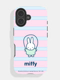 Miffy Skipping Stripe Ultra Protective iPhone Case Phone Cases Skinnydip London