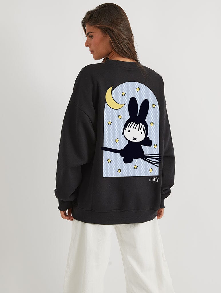 Miffy Witch Sweatshirt In Black Hoodies & Sweatshirts Skinnydip London
