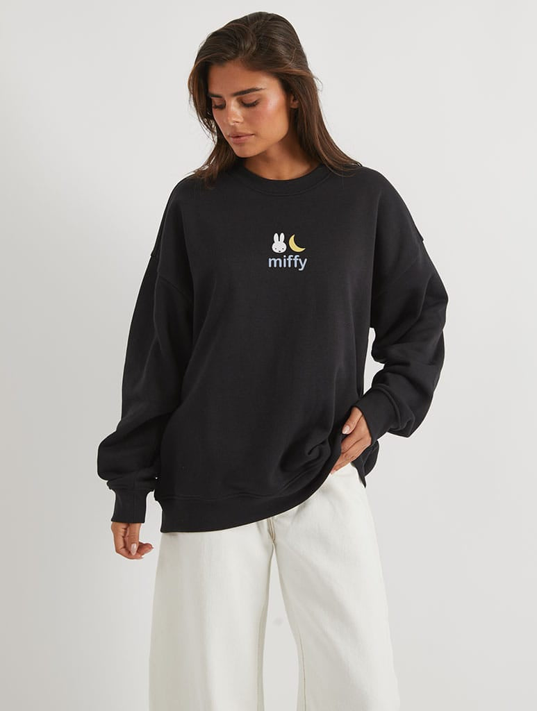 Miffy Witch Sweatshirt In Black Hoodies & Sweatshirts Skinnydip London