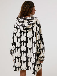Miffy x Skinnydip Black Blanket Hoodie Lingerie & Nightwear Skinnydip London