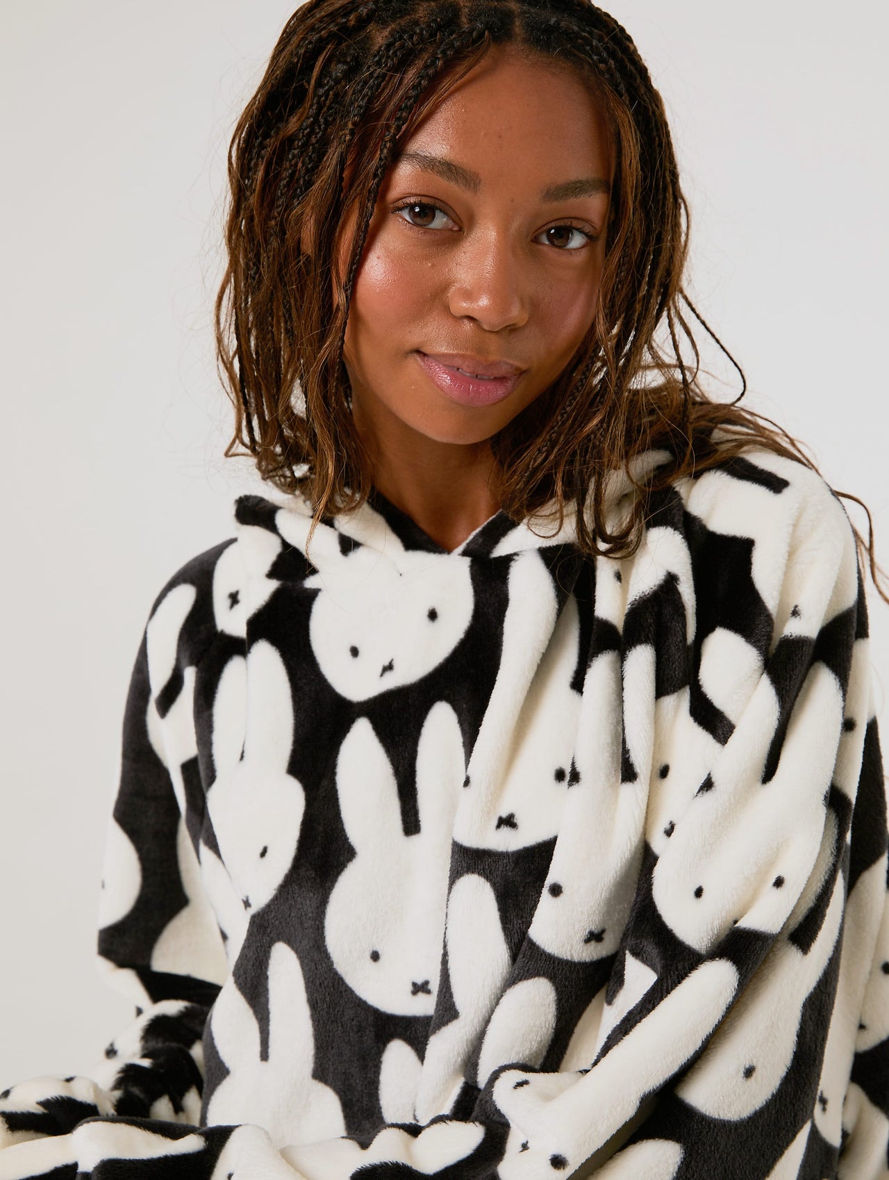 Miffy x Skinnydip Black Blanket Hoodie Lingerie & Nightwear Skinnydip London